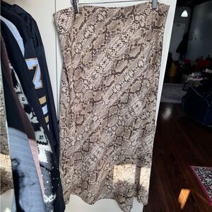 Rachel Zoe Snake Print A-Line Skirt